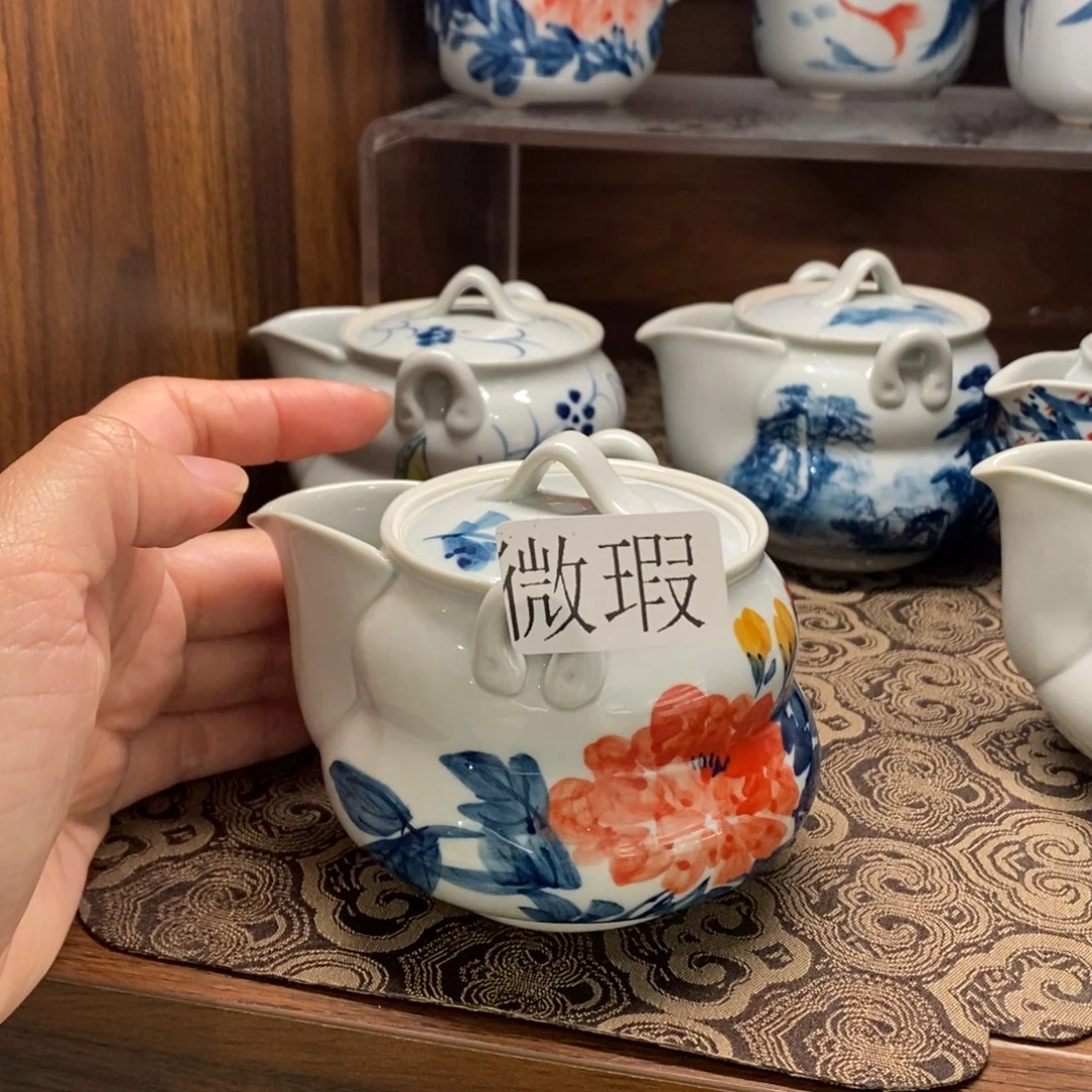 釉下彩纯手绘微瑕