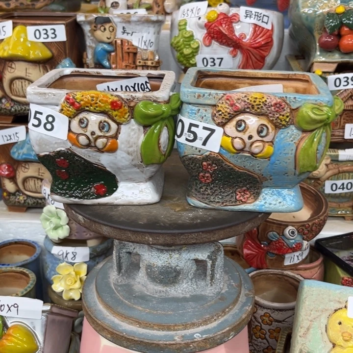 紫砂花盆粗陶材质多肉花盆