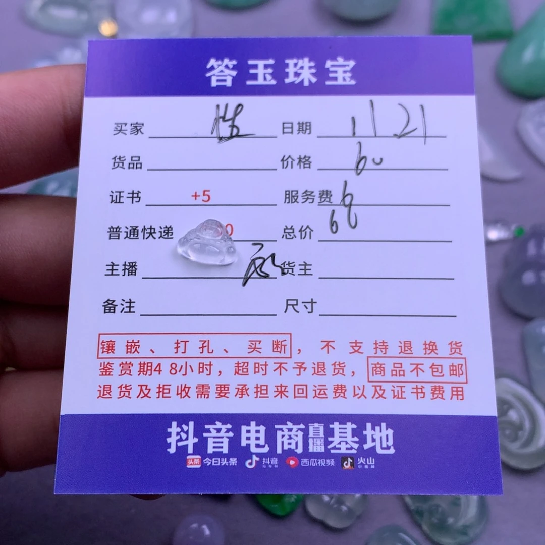 颈饰未镶嵌翡翠性****～