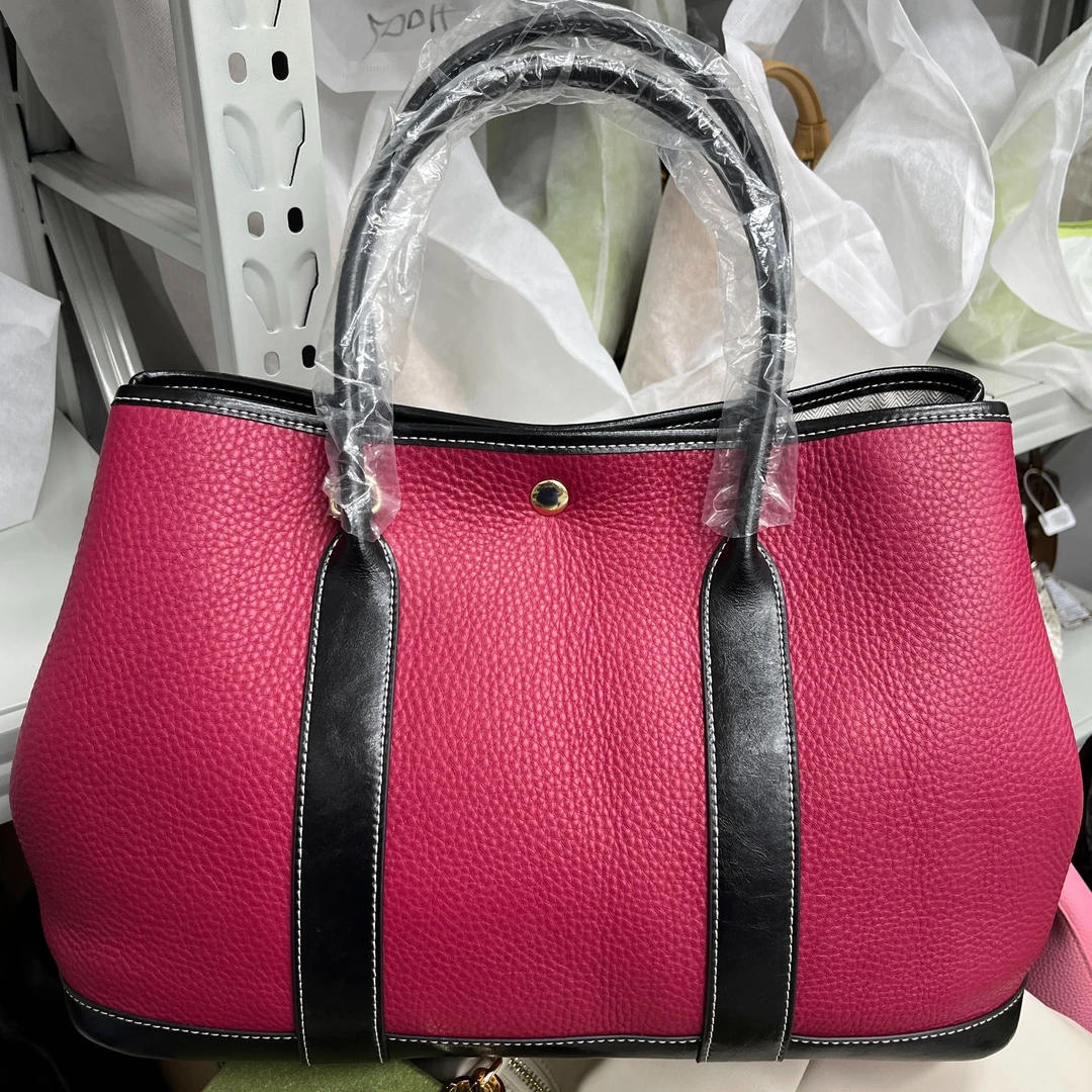 绿谷时尚手提百搭女包6042玫红色