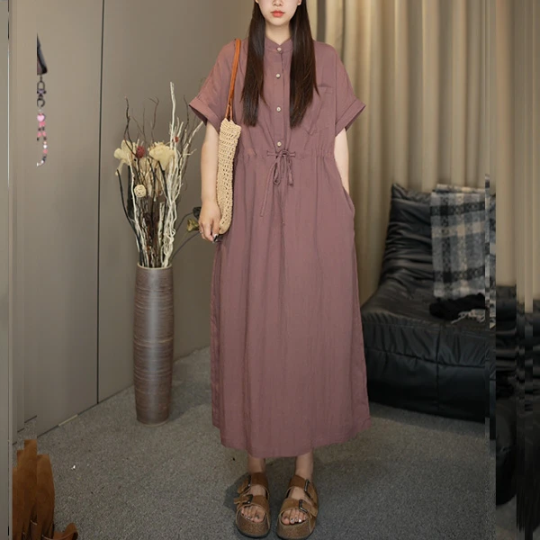 肉肉家 2025夏季新款休闲时尚超显瘦连衣裙5288（欢）