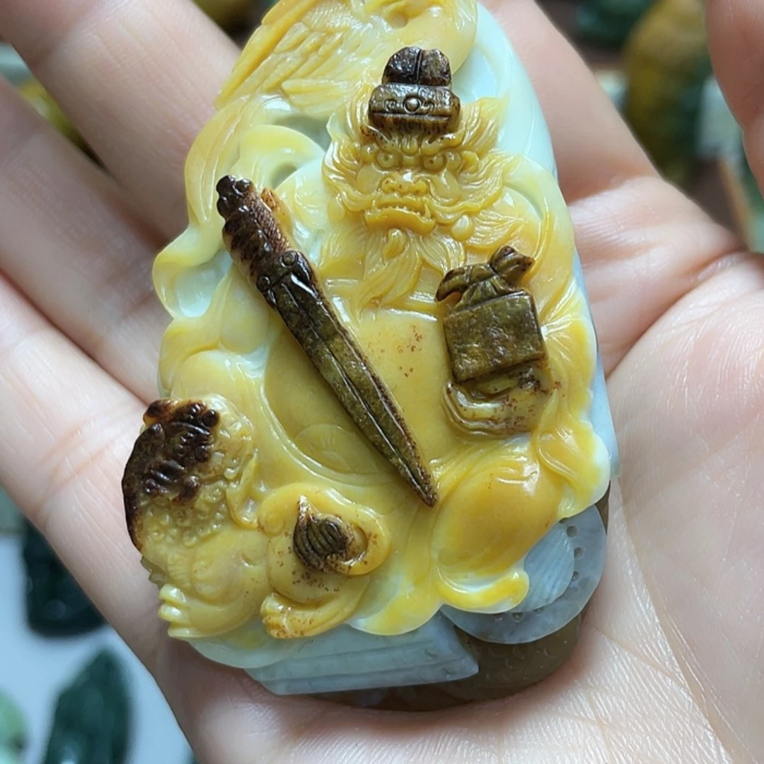 【闪购商品】未镶嵌岫岩河磨玉（透闪石质玉）挂件哥****性