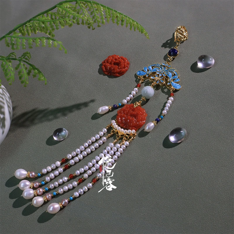 悦己容[御鸿]复古风压襟汉服复原红色吊坠古典禁步百搭配饰品