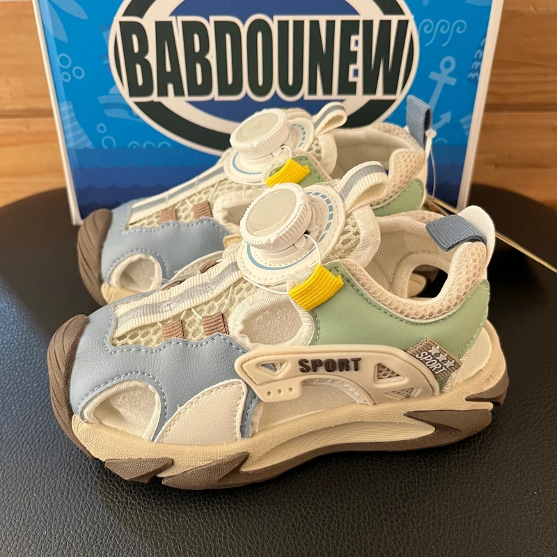 25夏款实体机能凉鞋透气镂空纽扣运动鞋BL3591男女童宝宝鞋BL9220