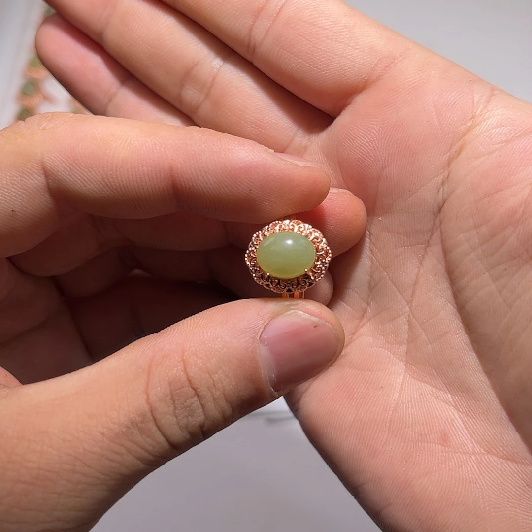 和田玉和田玉戒指女未镶嵌