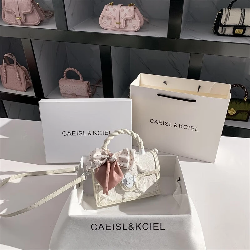 CAEISL & KCIEL小&ck女包2025新款蝴蝶结流苏包女时尚手提小方包