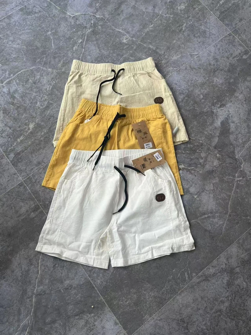 女士时尚外穿棉麻短裤
