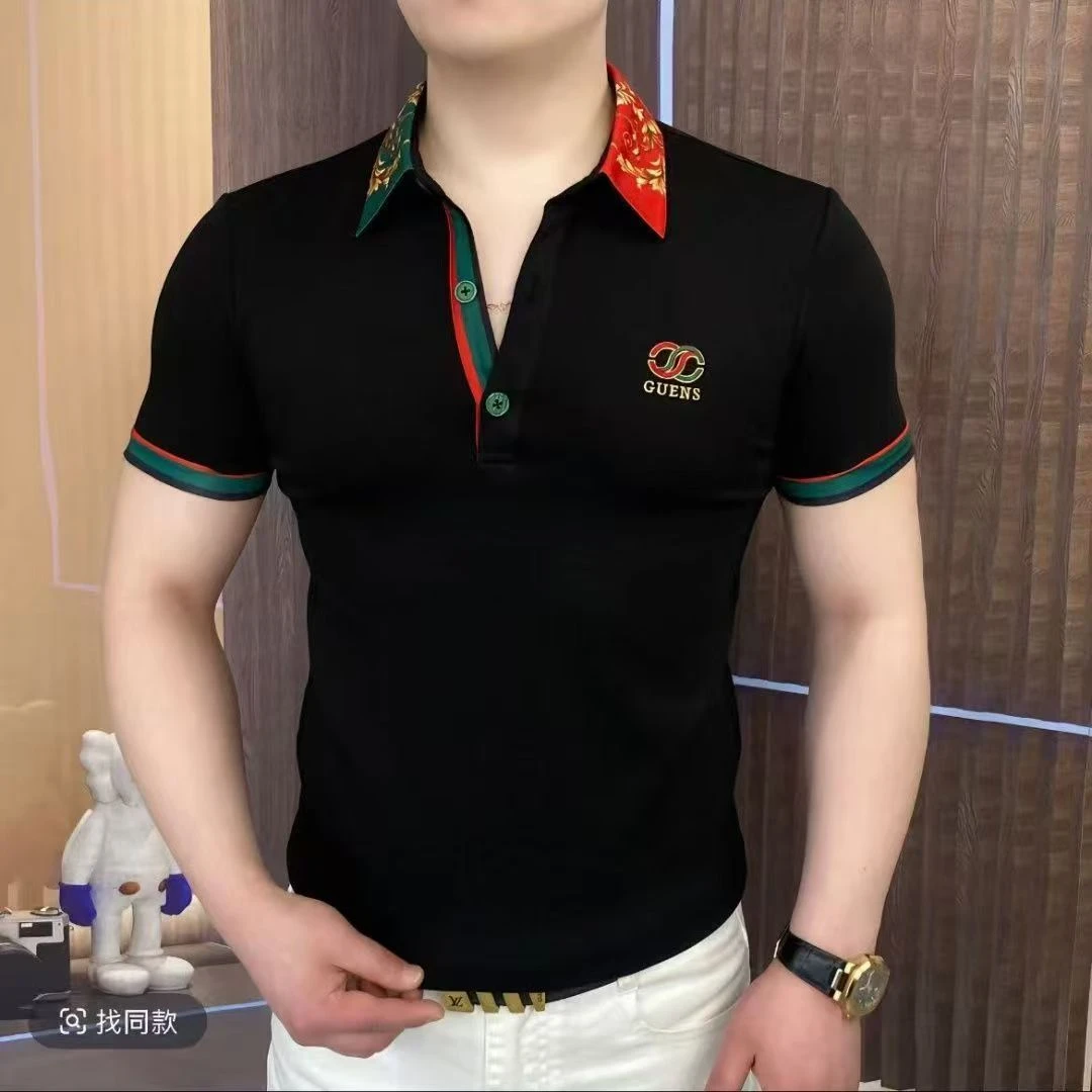 【品质男装】夏季Polo衫半袖潮流修身经典芙蓉休闲商务翻领时尚轻奢