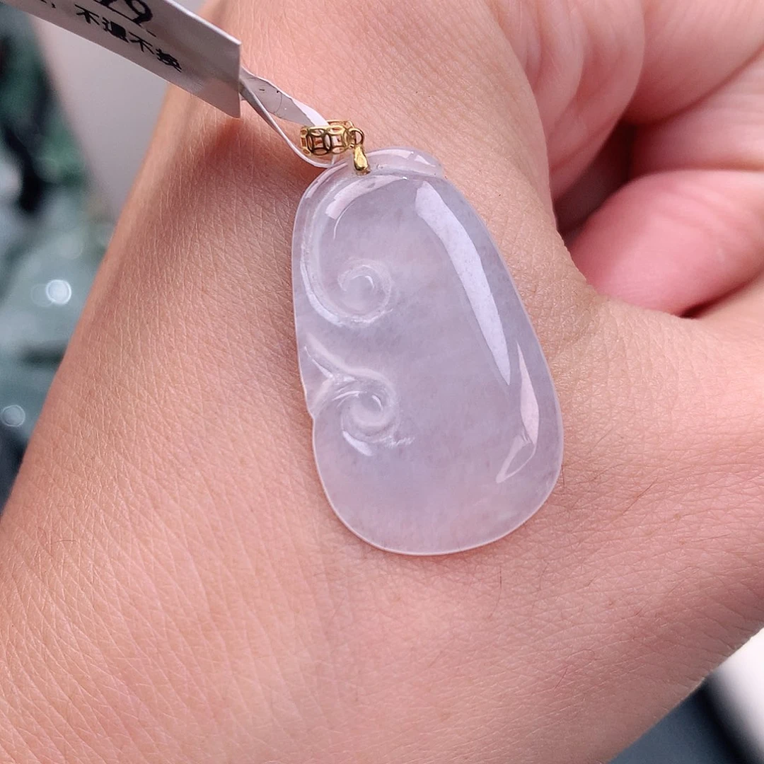 颈饰18K金镶嵌翡翠开播福利