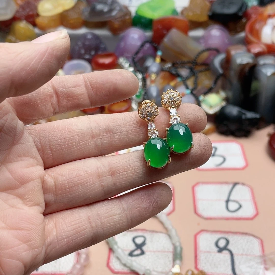 玛瑙/玉髓颈饰合金紫*籽