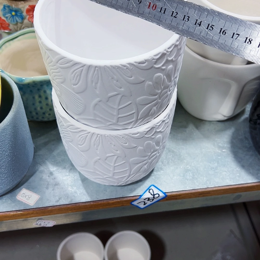 有孔，外贸尾单陶瓷花盆凑单10米包邮