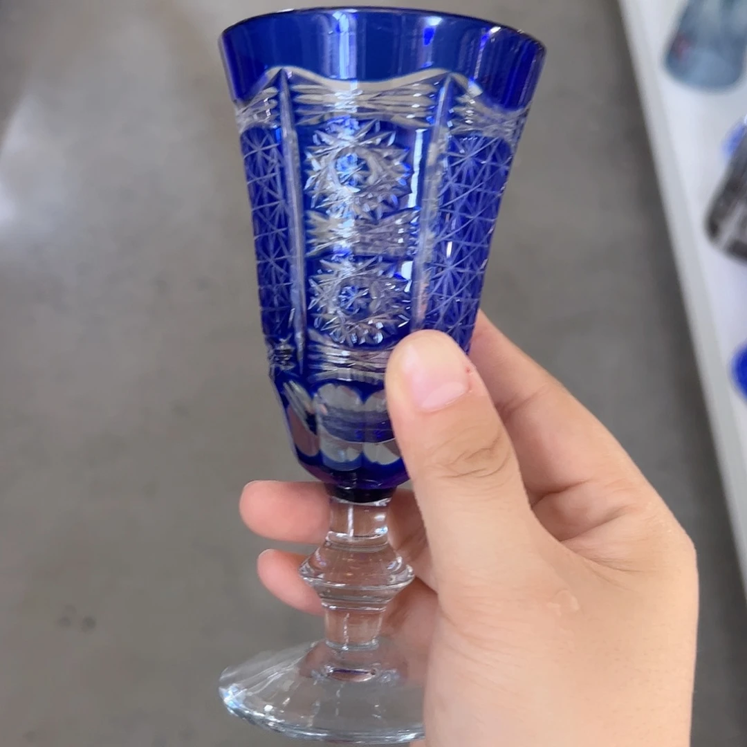 水晶玻璃平底款微瑕一个