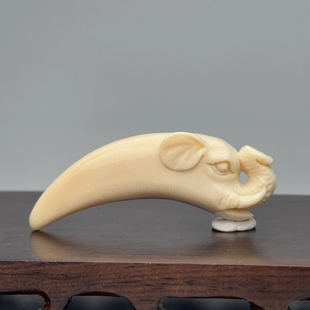 DEZHI/德志57*17*15mm12g吉象牙尖吊坠猛犸牙K867（默认吊坠绳）