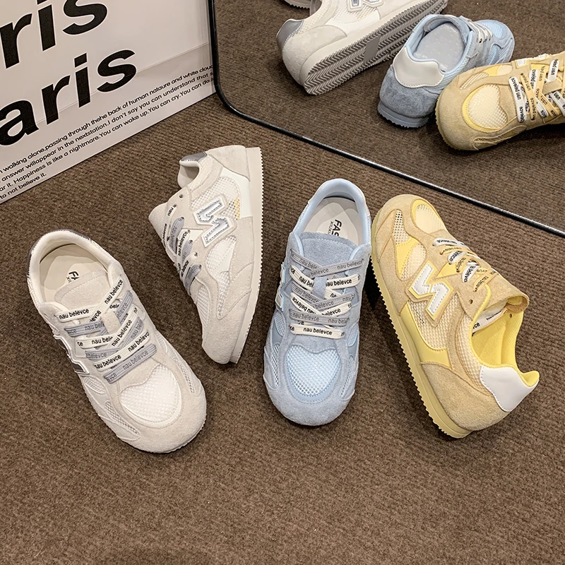 2025夏季新款百搭休闲时尚网面透气清爽德训爆款女鞋ins