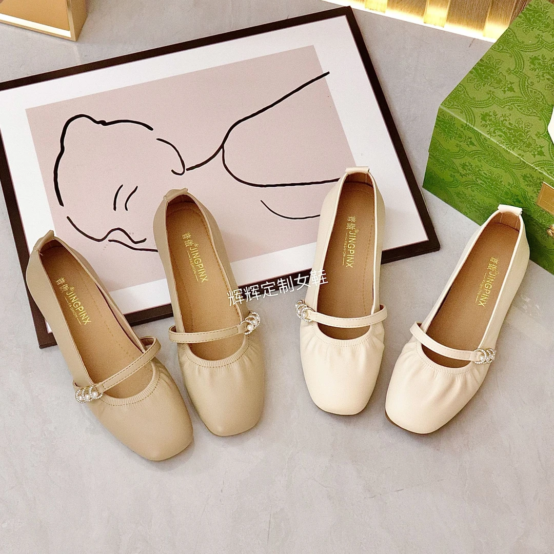 法式玛丽珍方跟裙子百搭小单鞋单鞋女春季复古软底夏季温柔鞋子