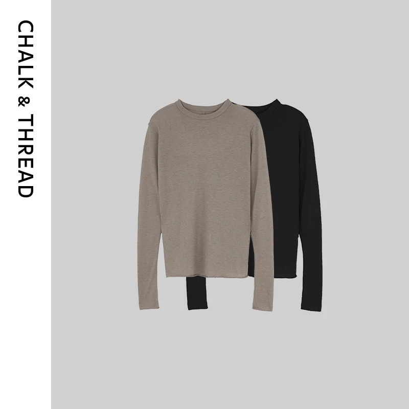 CHALK&THREAD裸感修身长袖T恤