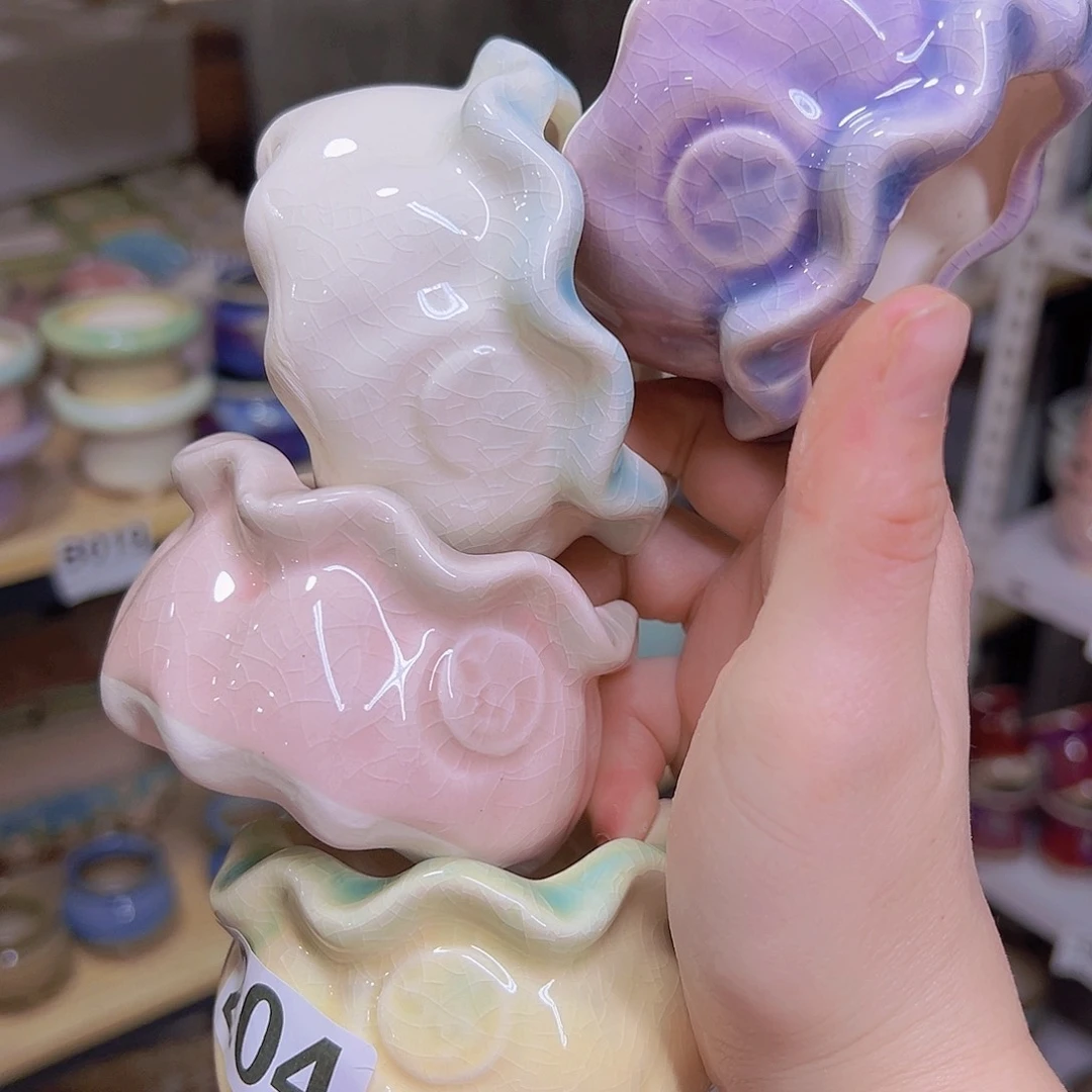 红陶陶瓷花盆当场满12包邮