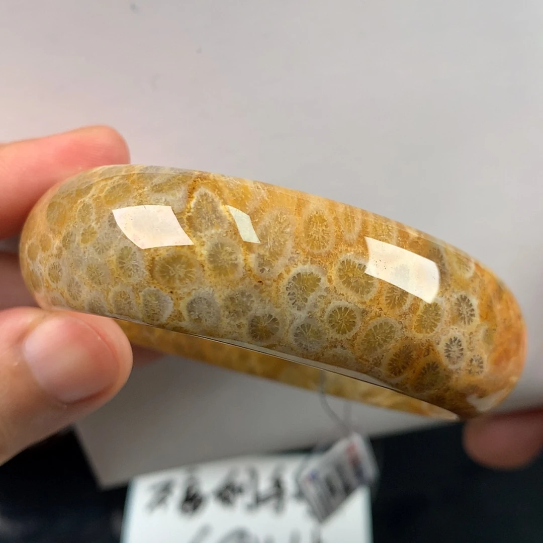 【闪购商品】硅化珊瑚（珊瑚玉）手镯未镶嵌（17号）捡漏57.2圈！