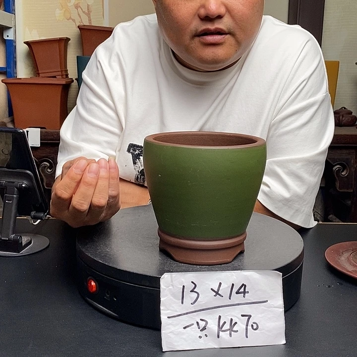 紫砂花盆货号一只KK70