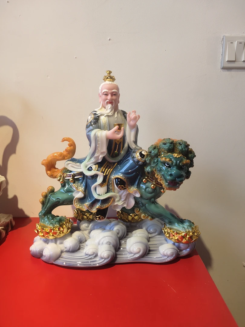 16寸合成汉白玉空心太乙救苦天尊