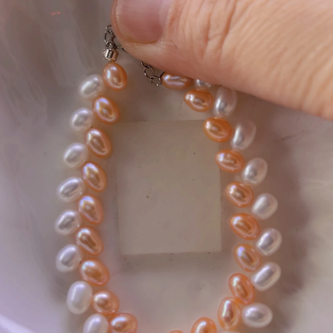 淡水珍珠手绳合金