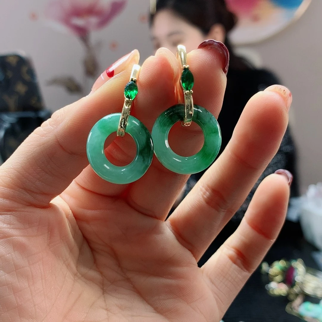 【闪购商品】翡翠耳饰未镶嵌，