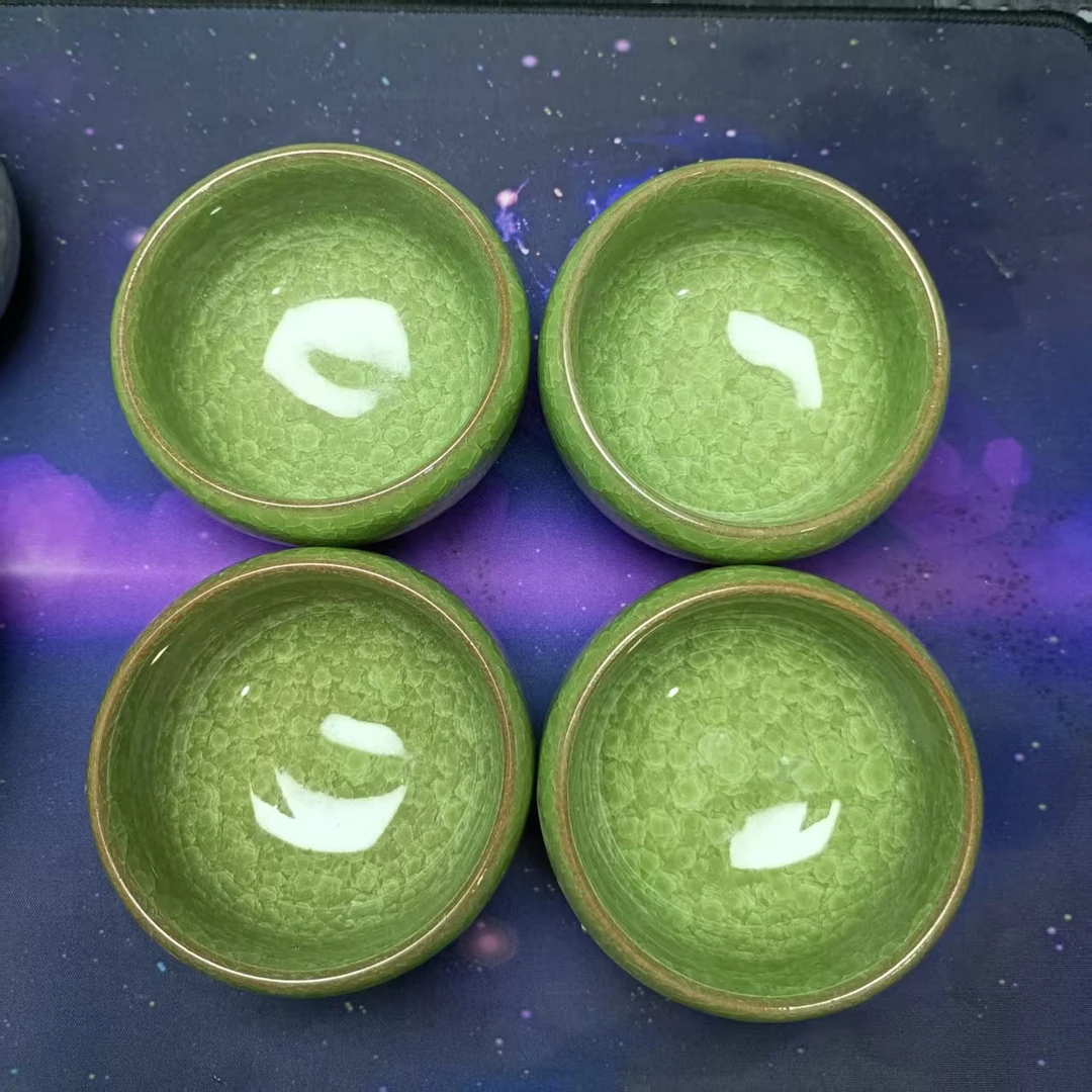 墨迹冰裂陶瓷盏主人杯高端陶瓷杯