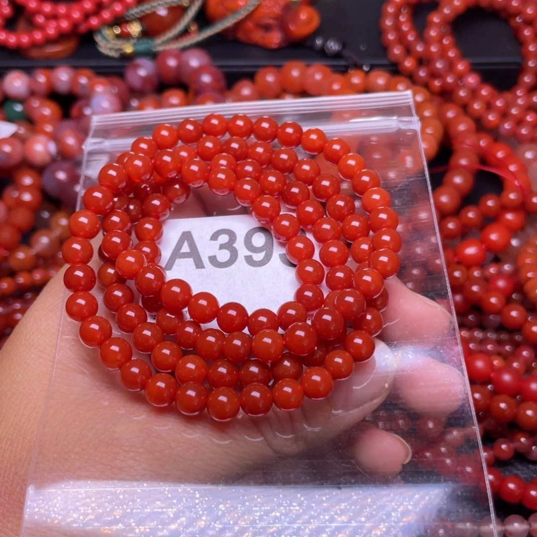 未镶嵌手链南红玛瑙小*?