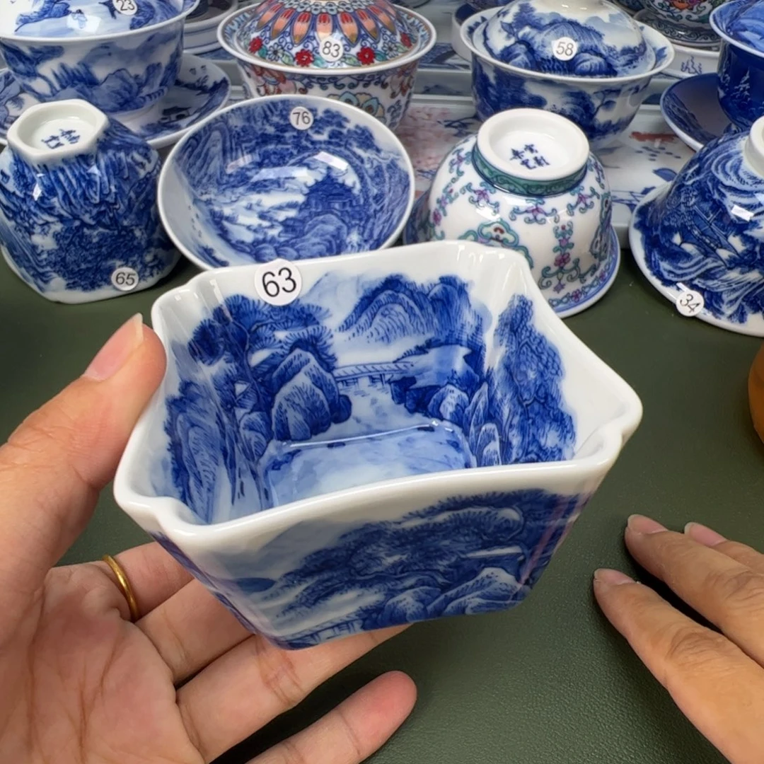 景德镇纯手工纯手绘茶具木木68