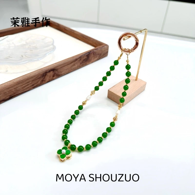 凝碧手机链ins国风手机挂绳挂链手工diy新中式手链挂脖斜挎绳女款