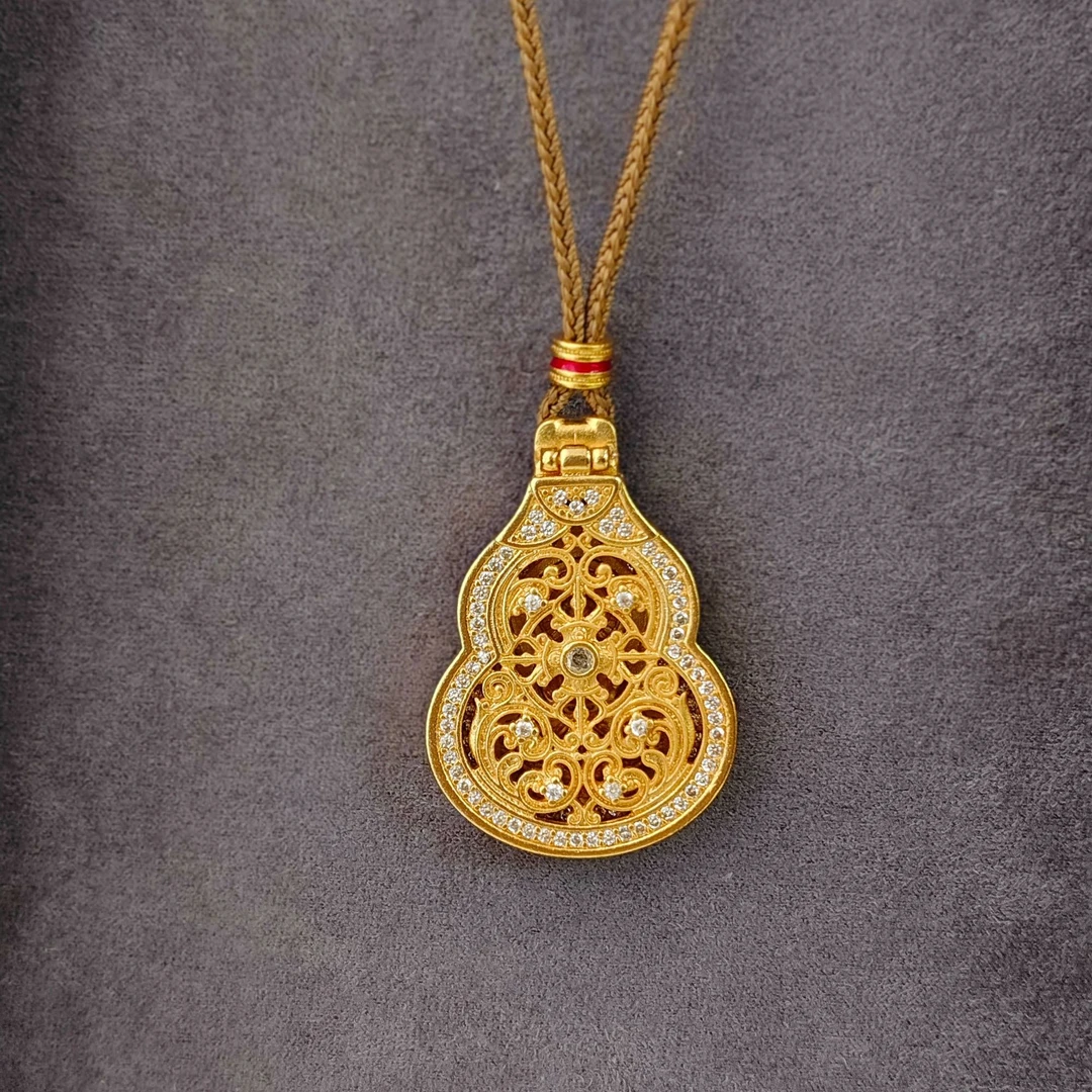 铜合金吊坠 pp-002花丝福禄葫芦吊坠项链气质精致精美素款坠链