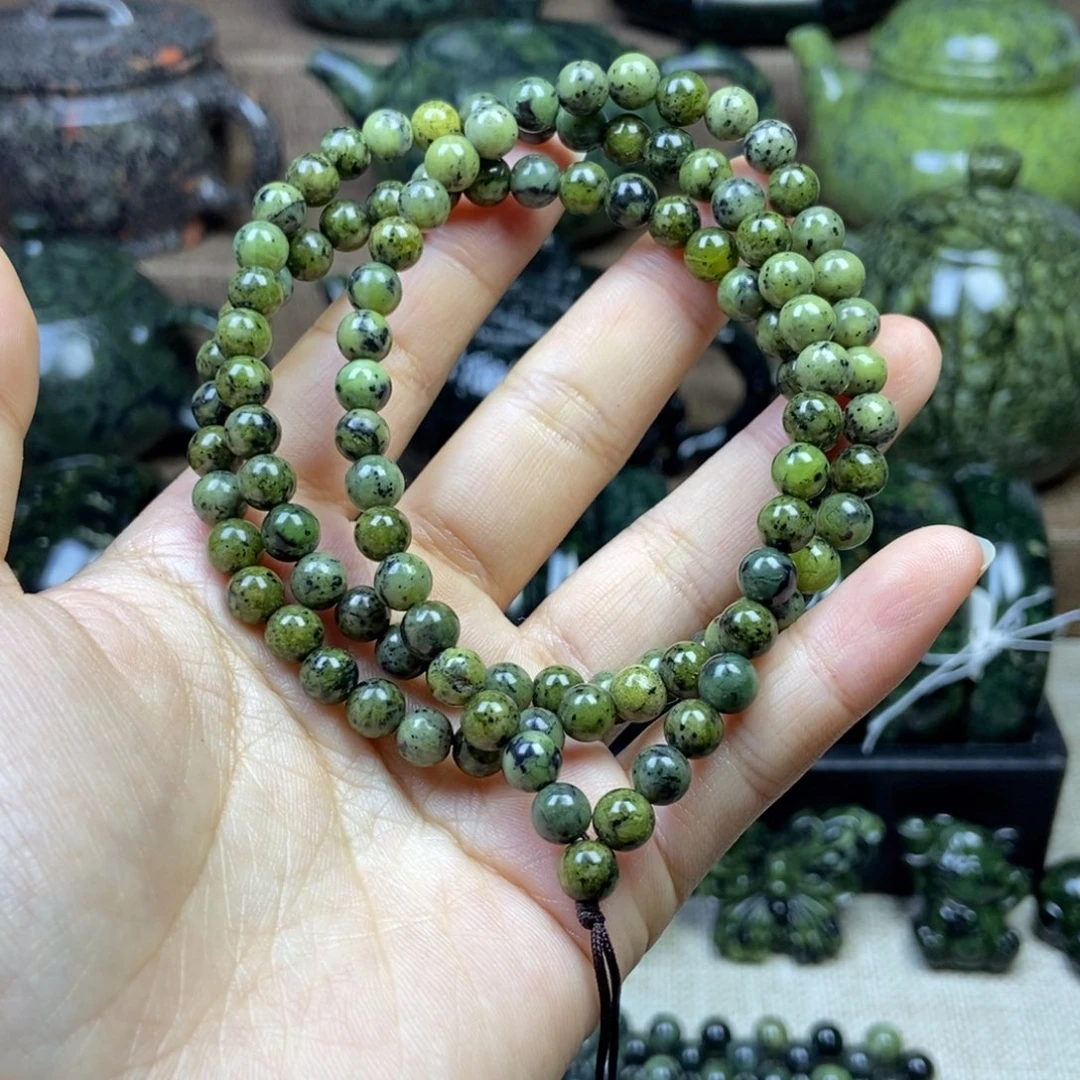 蛇纹石玉未镶嵌药王石项链卡6