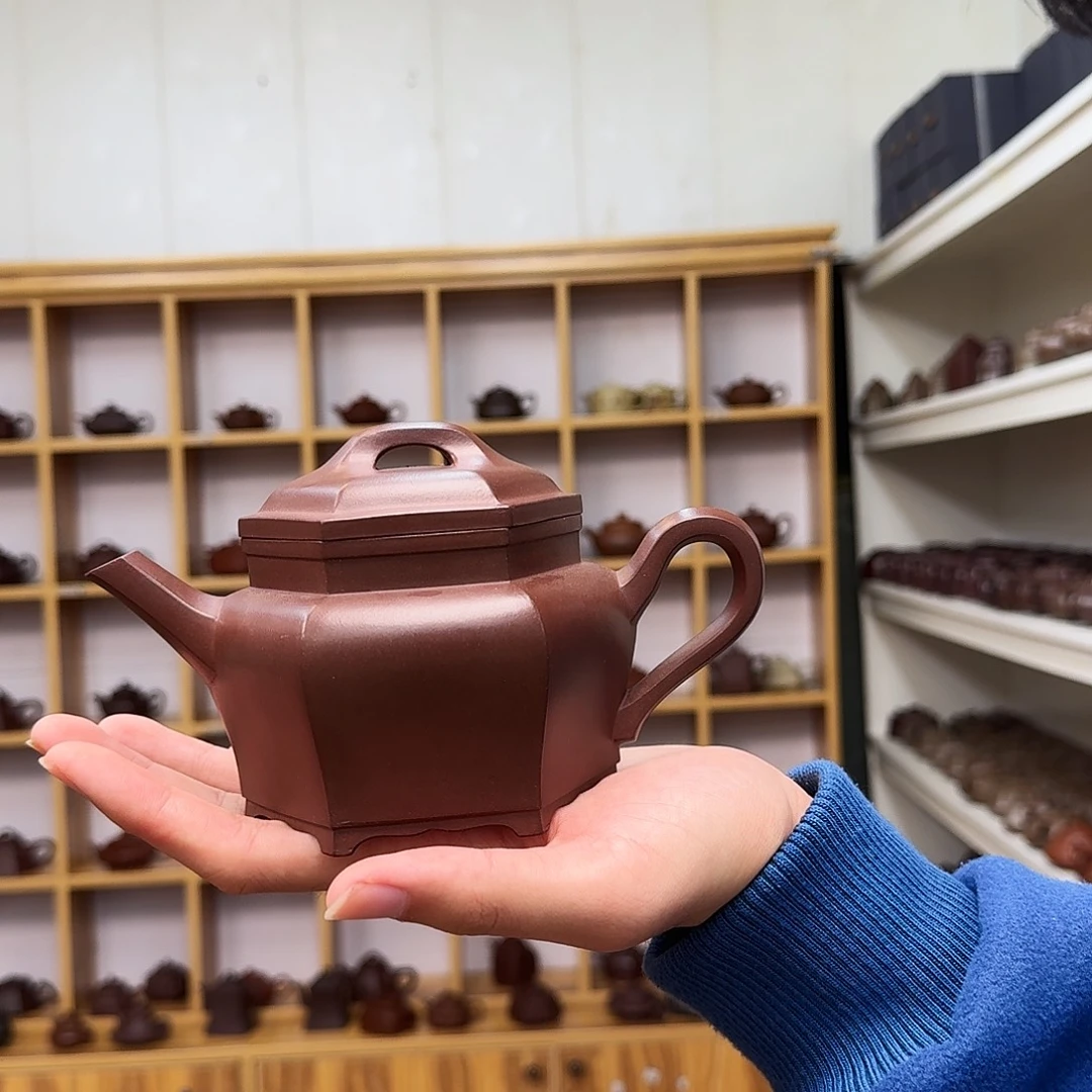 茶壶紫砂六方宫灯360cc