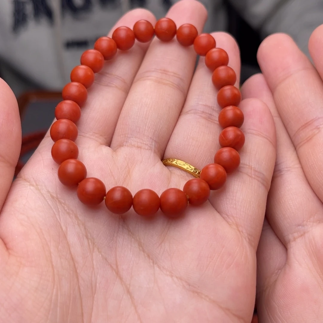 未镶嵌保山尺寸7.5毫米南红玛瑙