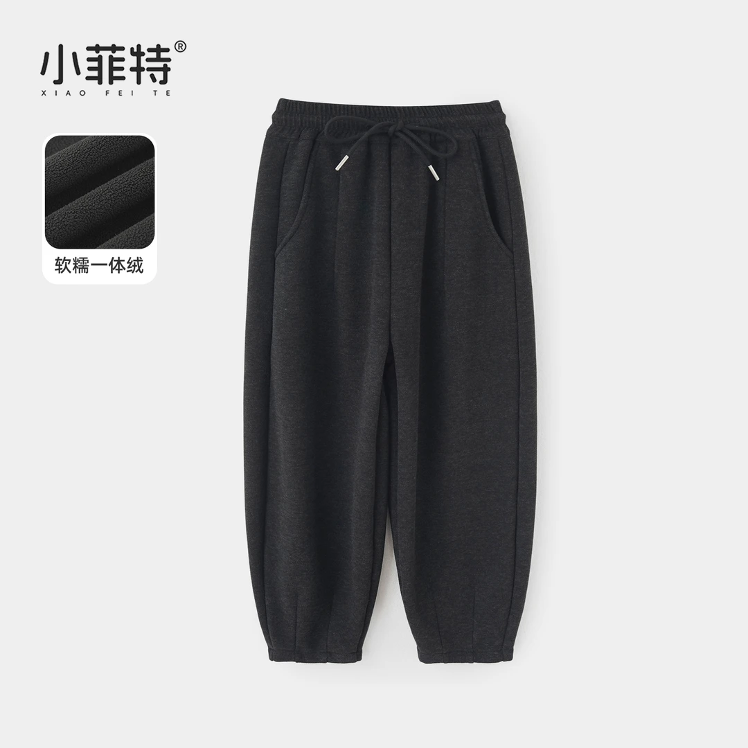 小菲特女童冬装加绒卫裤中大童保暖长裤儿童加厚休闲裤HNKD56951