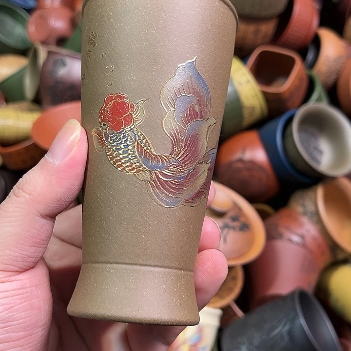 紫砂茶杯全手工紫砂主人杯