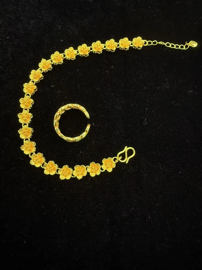 【安安专属】民族风精美百搭合金手链+戒指 两件套DH59630