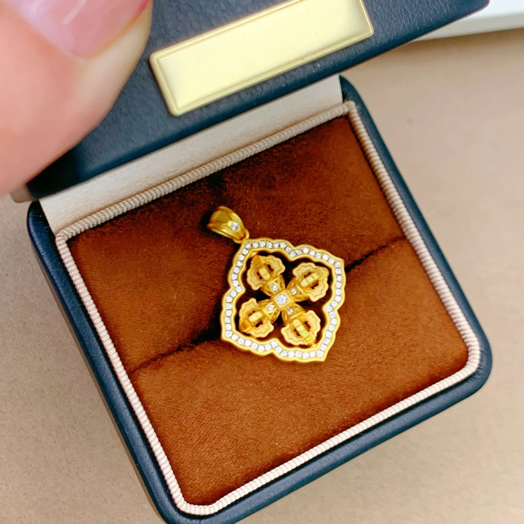 铜吊坠 金太阳大金专属【DZ0014】  转动 金刚杵 单吊坠