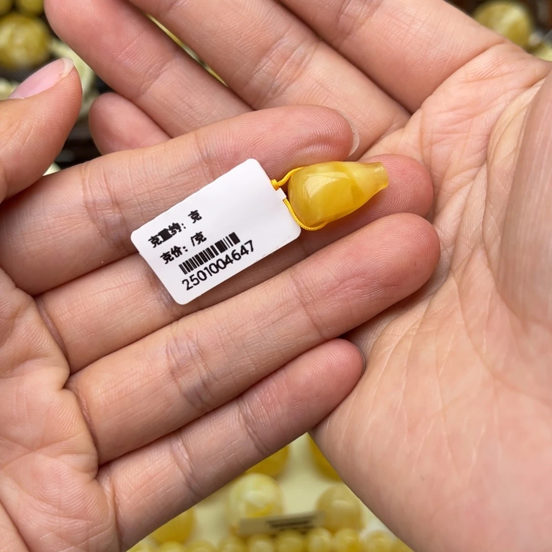 蜜蜡颈饰未镶嵌恐***员三通