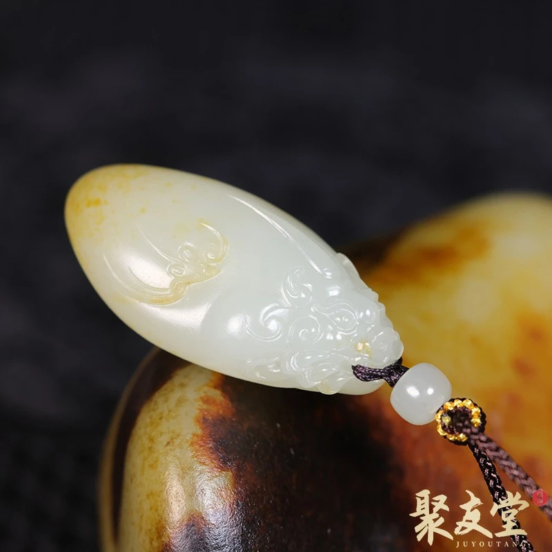 聚友堂王伟玉雕19.2克新疆和田玉籽料独籽貔貅兽头挂件玉坠吊坠