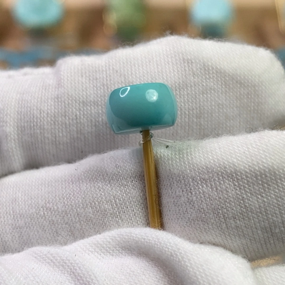 绿松石18K金镶嵌珠宝奇石9.5mm