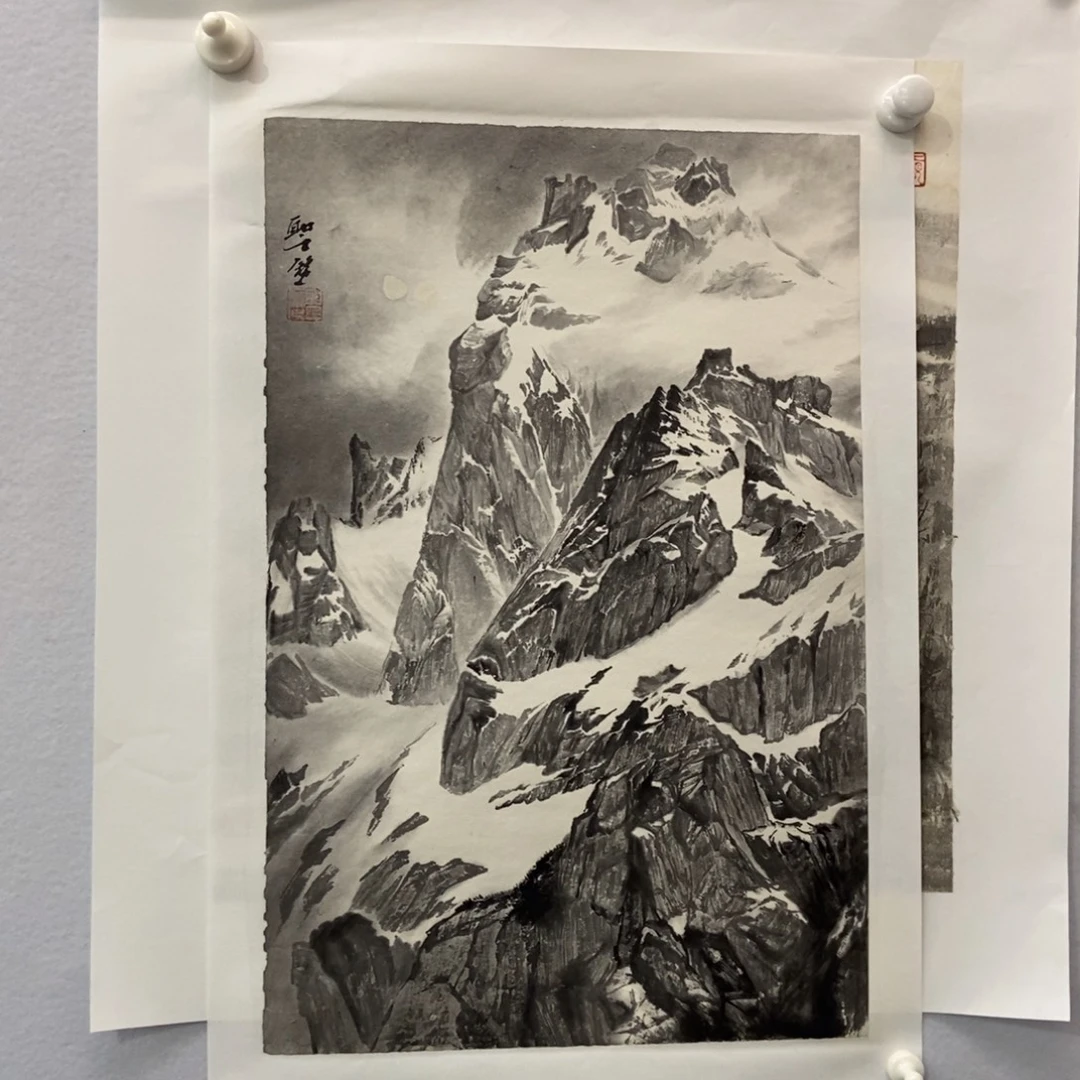 清***心国画墨鱼精品墨鱼精品