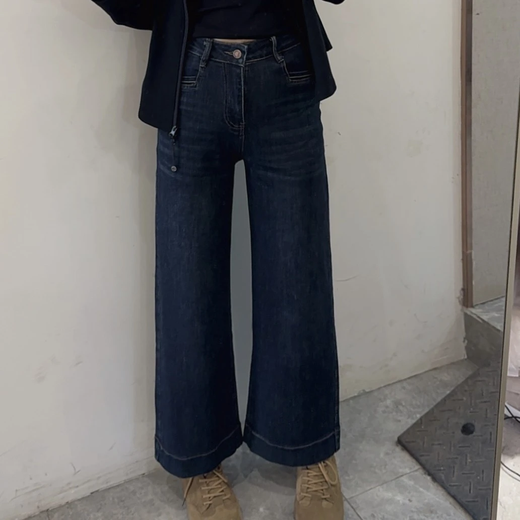 红衣俏家小个子款窄版阔腿裤66007