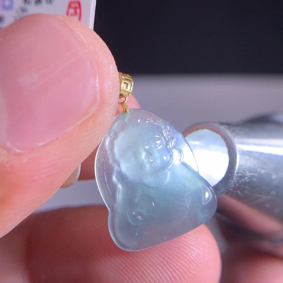 项圈18K金镶嵌翡翠天然A货翡翠