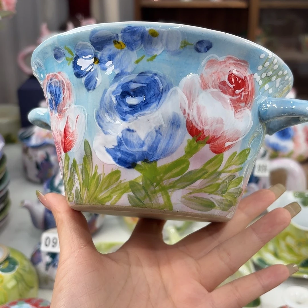 景德镇手绘高温釉下彩陶瓷茶具