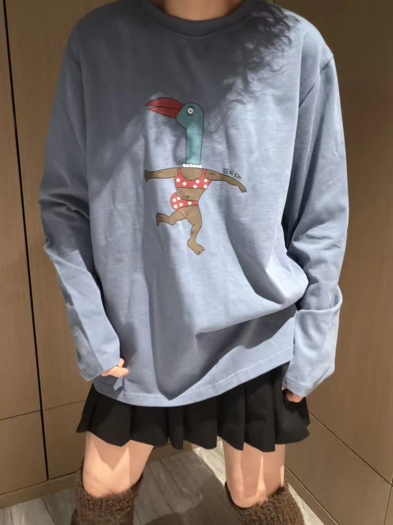 韩版秋冬新款健身鸭打底衫女上衣t
