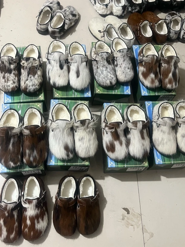 冬季女士全包牛毛勃肯鞋