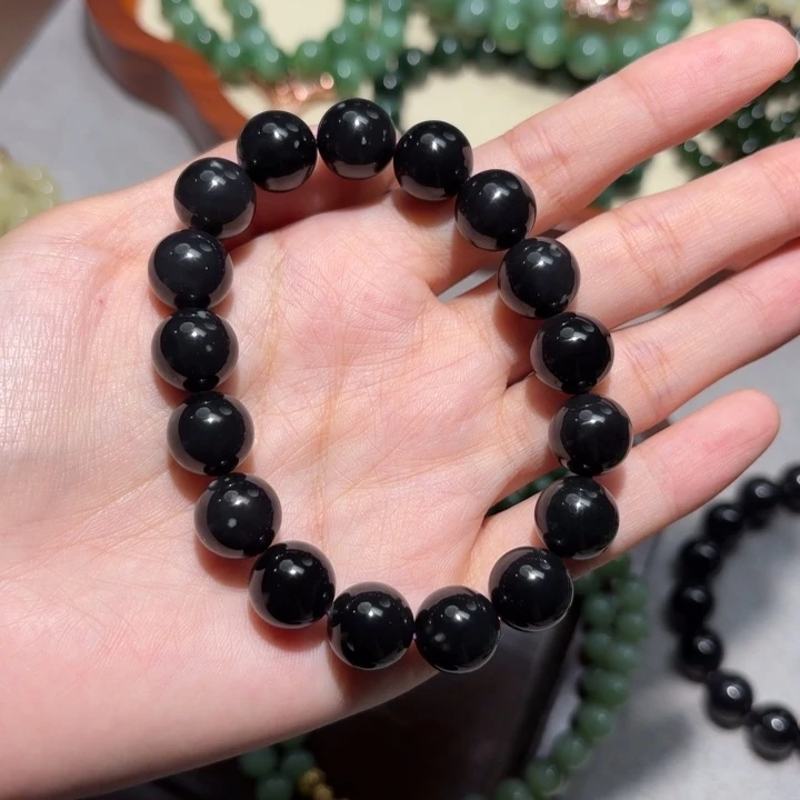 和田玉未镶嵌珠宝半成品雪花棉帝王紫12m