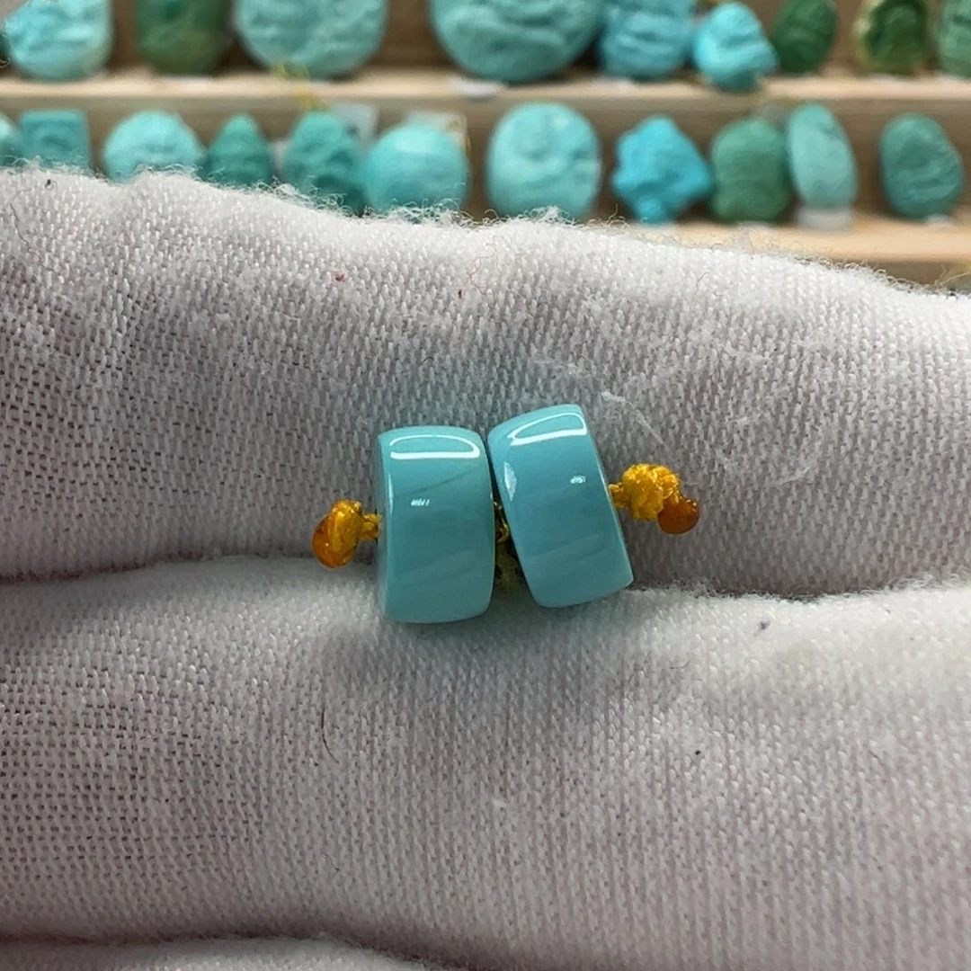 未镶嵌绿松石直切珠8x4.3mm