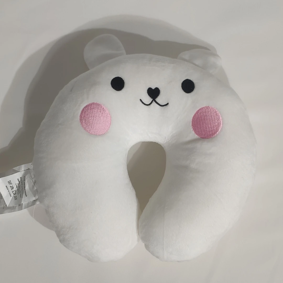 小白兔婴儿颈枕，动物可爱透气多功能毛绒便携可拆午休枕